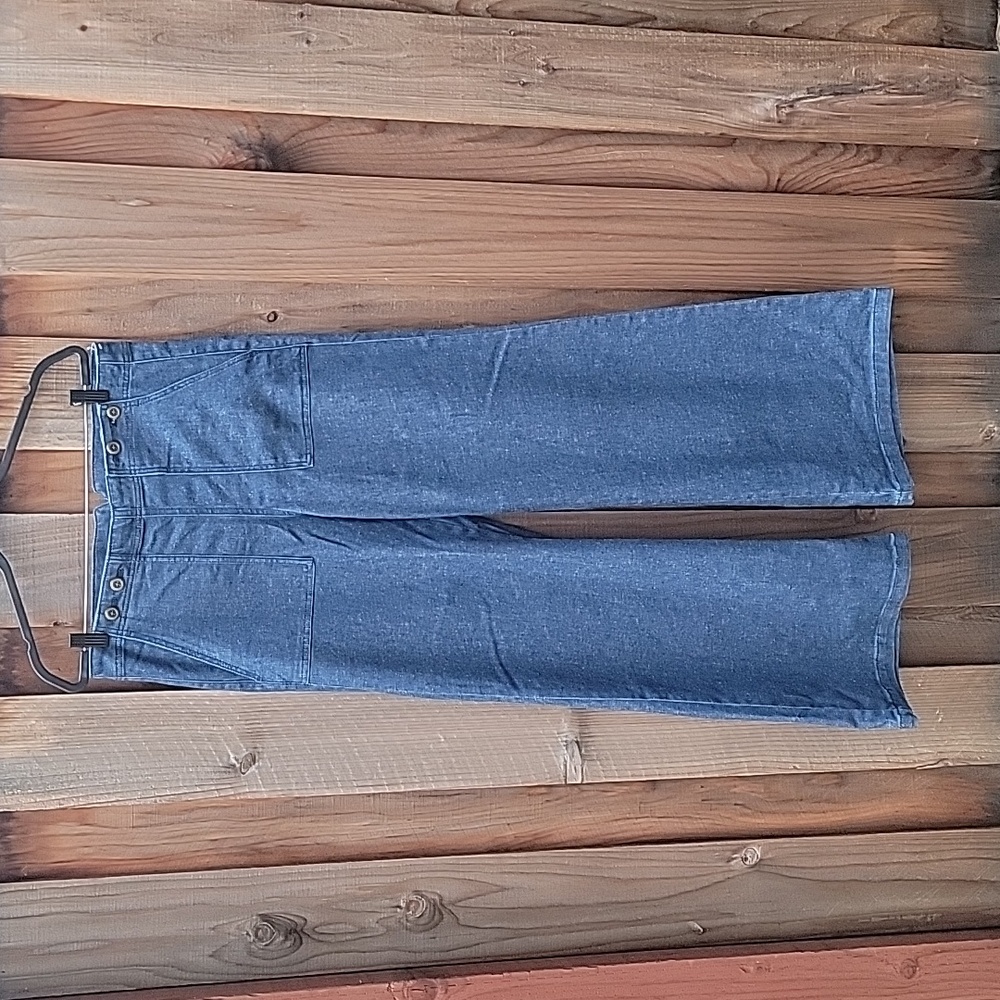 Anthropologie Pilcro and the Letterpress high waist wide leg dark wash j…